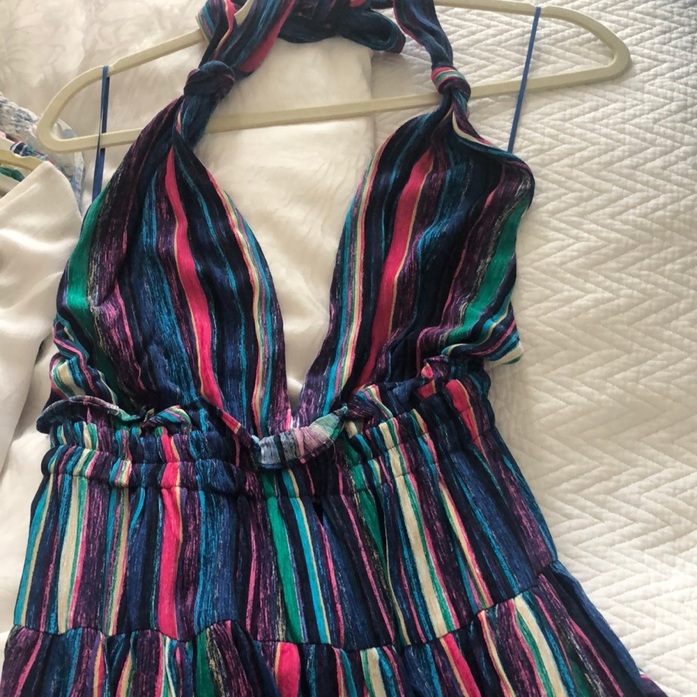 Tiered colorful maxi dress